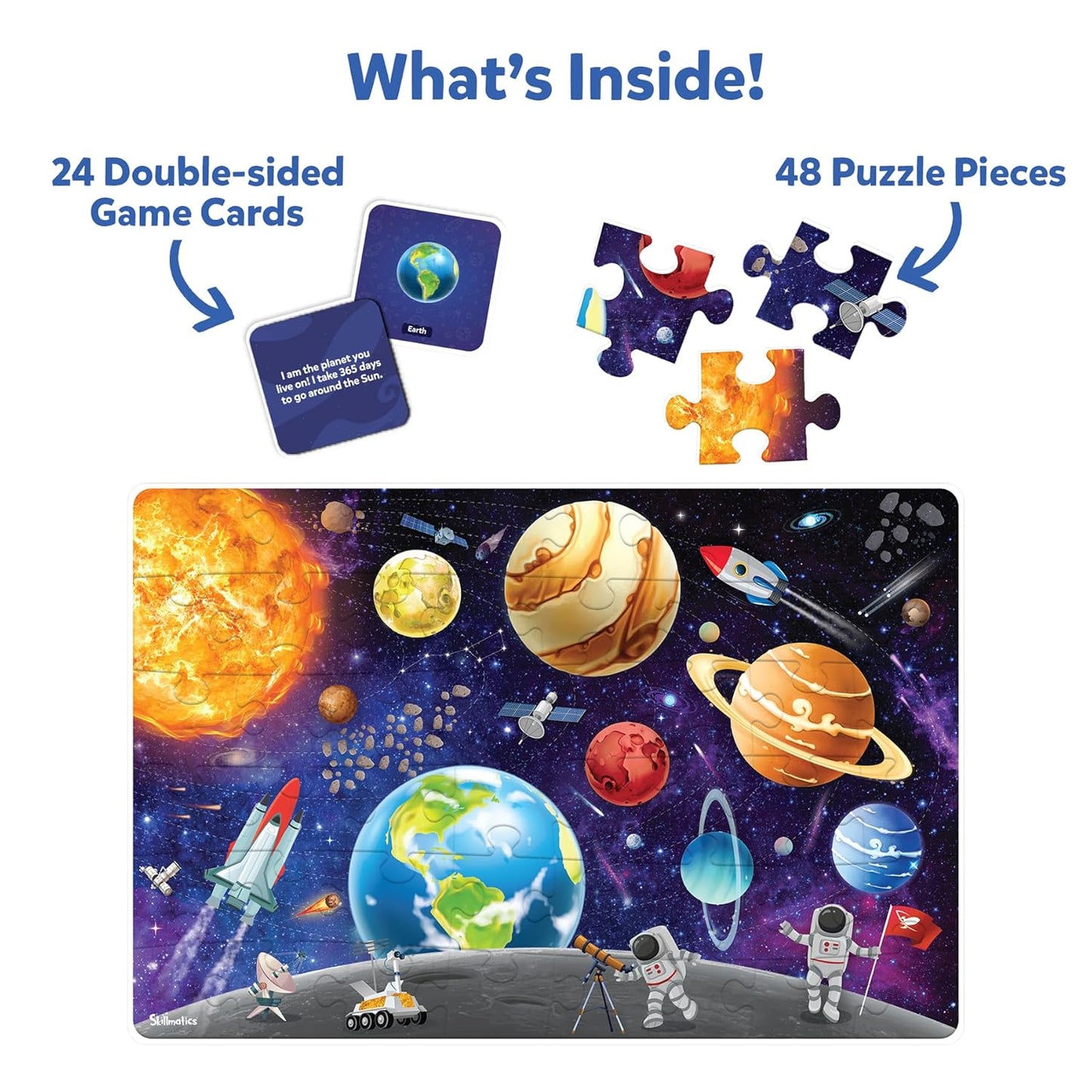 Skillmatics Floor Puzzle & Game - Piece & Play Space, Jigsaw & Toddler Puzzles, Educational Toy, Gifts for Boys & Girls Ages 3, 4, 5, 6, 7 (48 Pieces, 2 x 3 feet)