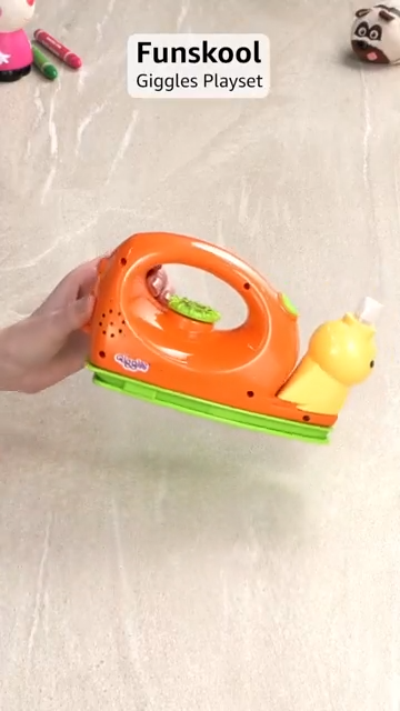 Funskool Giggles Playset Happy Lil Home-Iron, Snail Inspired Pretend Role-Play Toy with Electronic Lights & Sounds, for Kids 3 Year Old & Above.