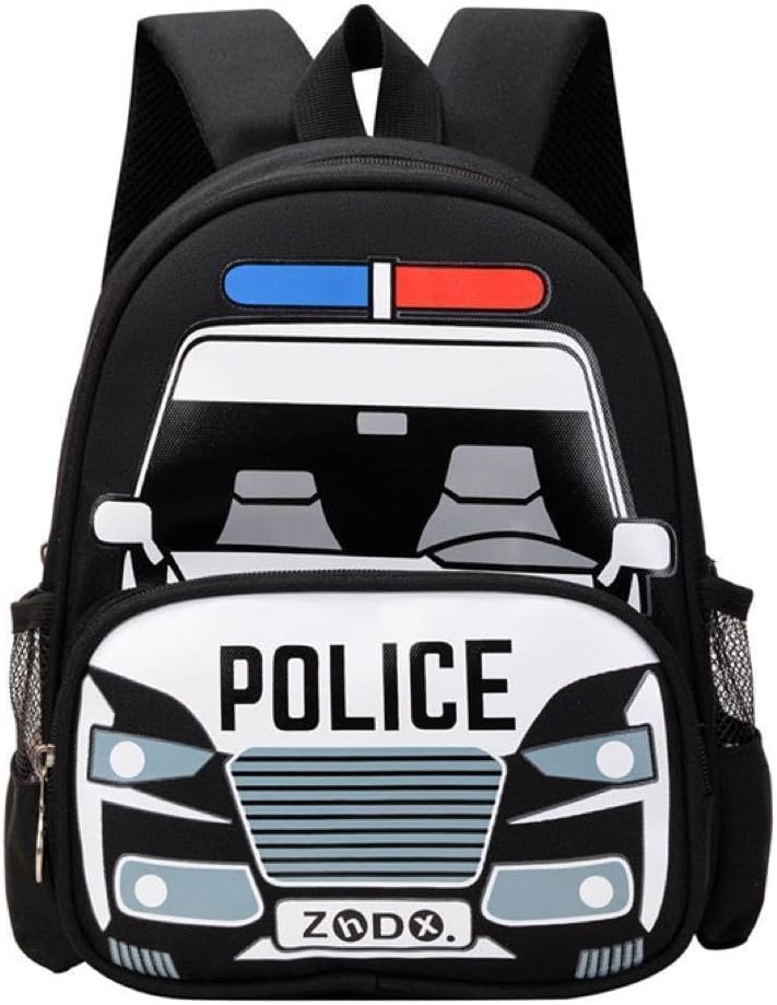 Cool Police Car Backpack, Boys, Bag, Nursery School, Kindergarten, Kids, Working Car