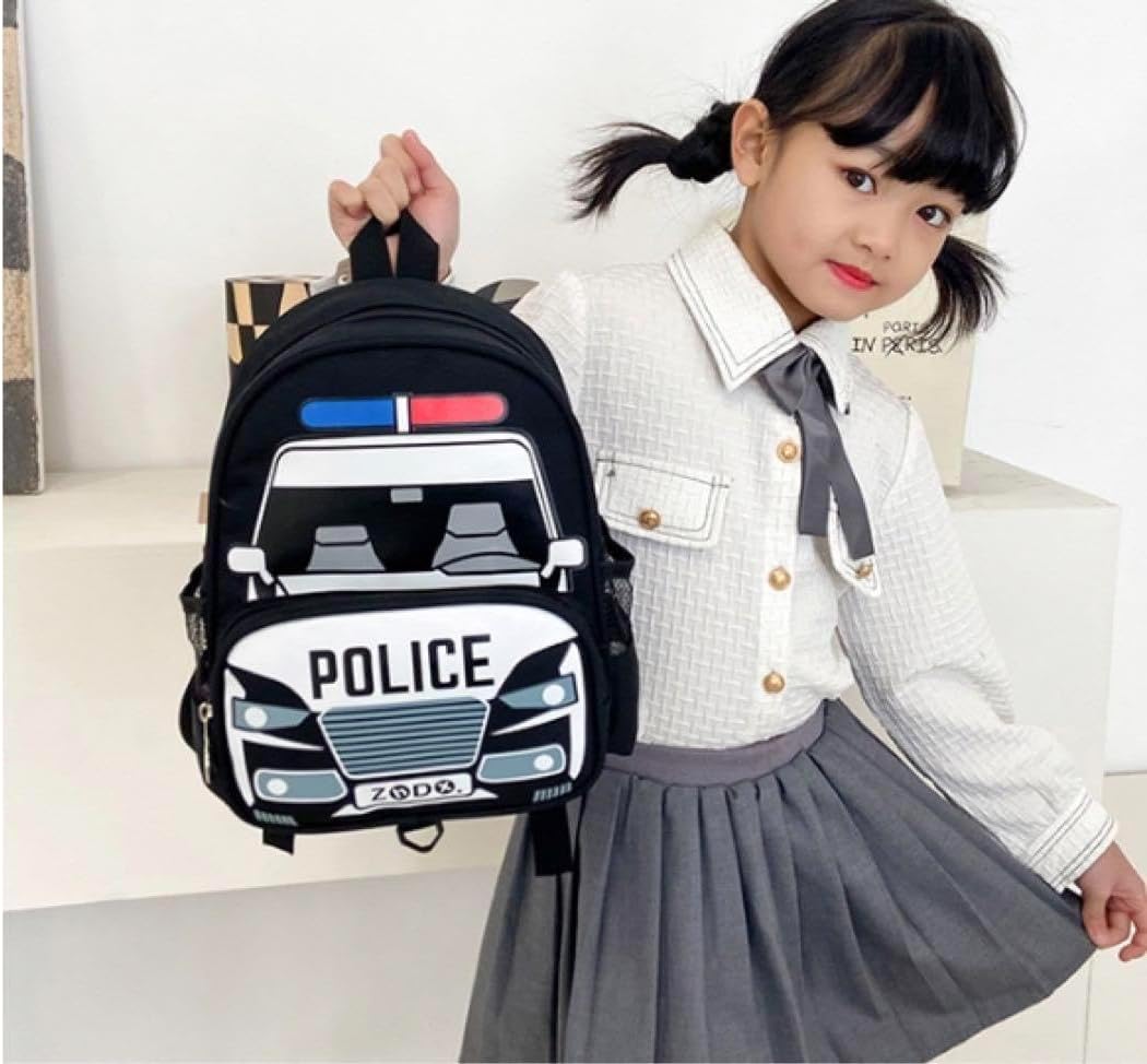 Cool Police Car Backpack, Boys, Bag, Nursery School, Kindergarten, Kids, Working Car