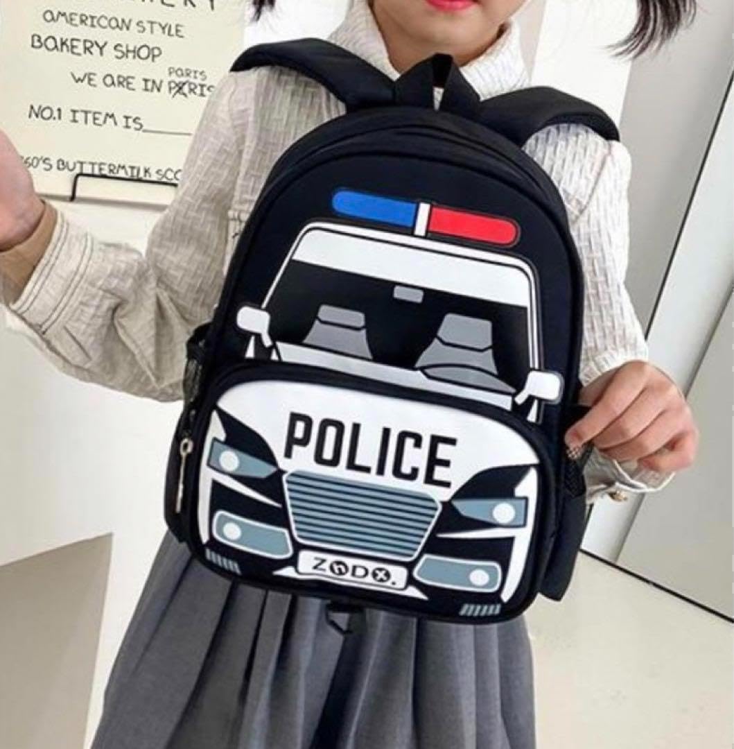 Cool Police Car Backpack, Boys, Bag, Nursery School, Kindergarten, Kids, Working Car
