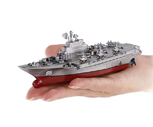 IndusBay® Remote Control Aircraft Carrier 2.4GHZ RC Warship Military Mini Aircraft Navy Ship for Kids Bathtub Pool Lake Aquarium