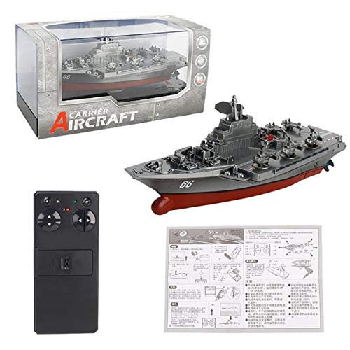 IndusBay® Remote Control Aircraft Carrier 2.4GHZ RC Warship Military Mini Aircraft Navy Ship for Kids Bathtub Pool Lake Aquarium