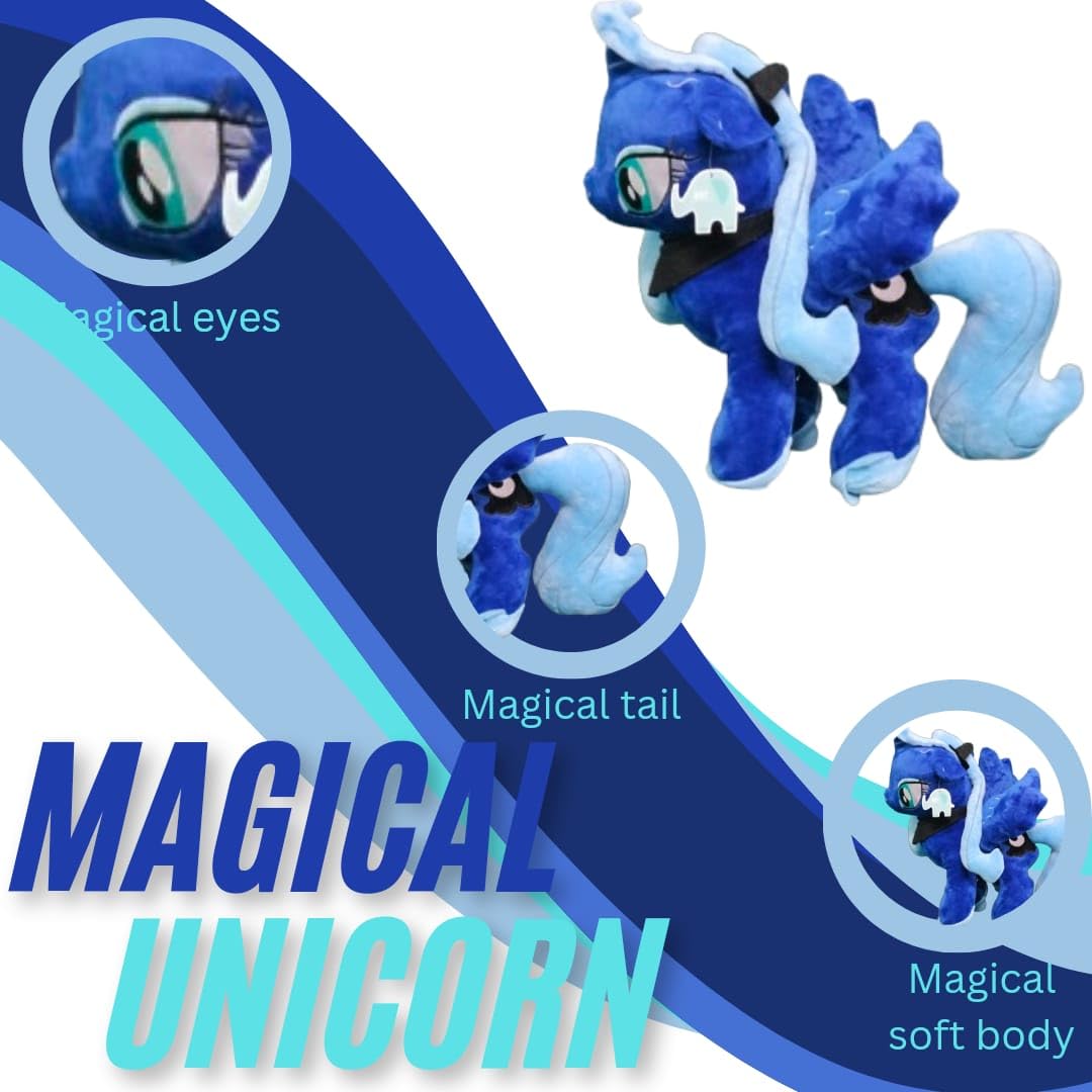 TOYZEELAND Plush Princess Luna Soft Toy 50 cm | Pony Soft Toys | Pony Soft Toy