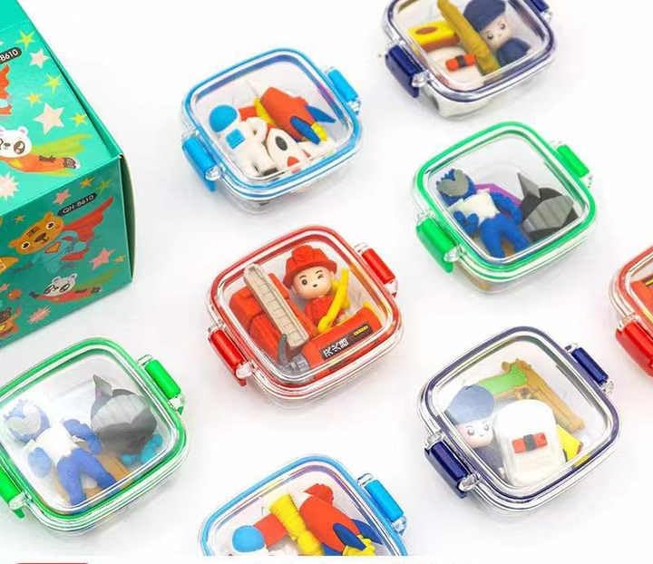 My toy kid Korean Style Astronaut Cartoon Shaped Eraser, Creative Detachable and Assembled Eraser, Interesting Stationery for Students