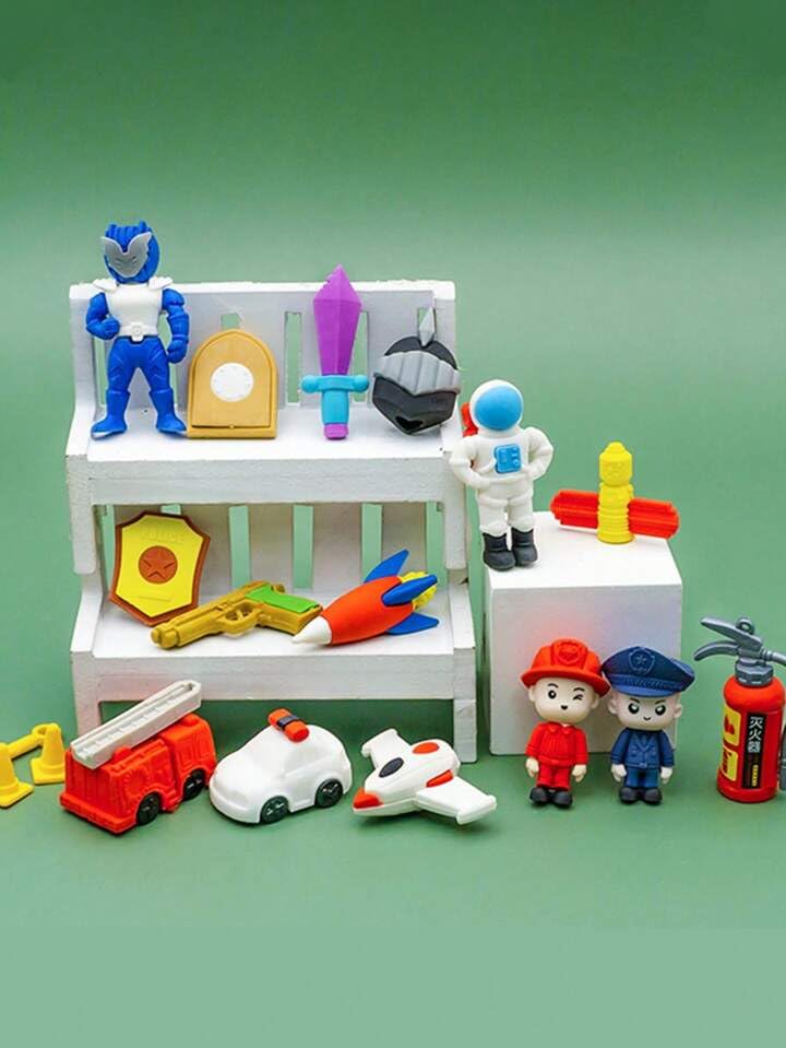 My toy kid Korean Style Astronaut Cartoon Shaped Eraser, Creative Detachable and Assembled Eraser, Interesting Stationery for Students