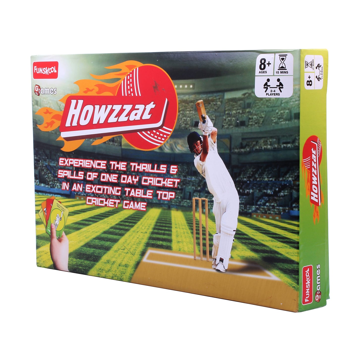 Funskool Games ,Cricket Howzzat, Sports Board Game, Cricket Game for Kids and Family, 2 - 4 Players, Ages 8 years & Above