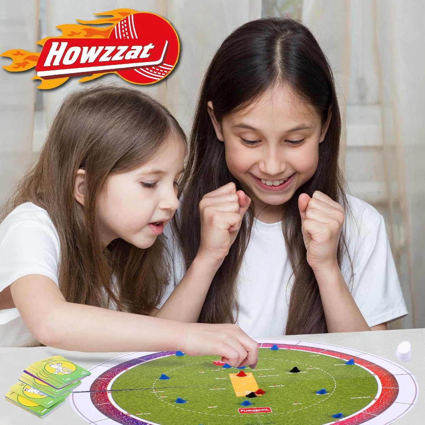 Funskool Games ,Cricket Howzzat, Sports Board Game, Cricket Game for Kids and Family, 2 - 4 Players, Ages 8 years & Above