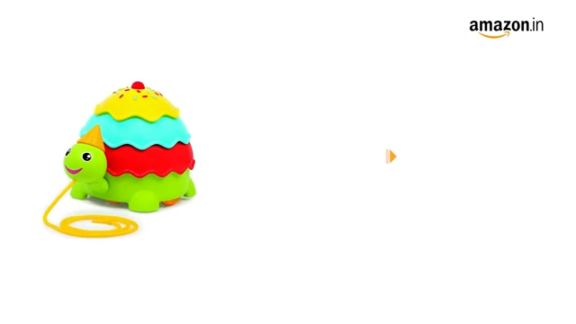 Giggles Funskool Pull Along Turtle, Activity & Learning Toy for Babies, Toddlers, For Baby Boys & Girls, Encourage Walking, Improve Balance, Multicolour, Gift Set for Kids, Ages 18+ Months