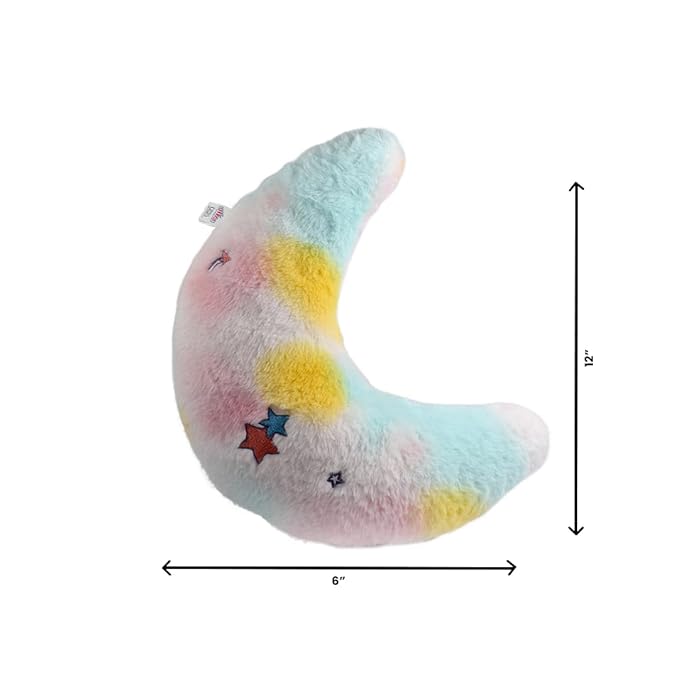 Rainbow Star & Moon Plush Soft Toy Pastel Multicolor