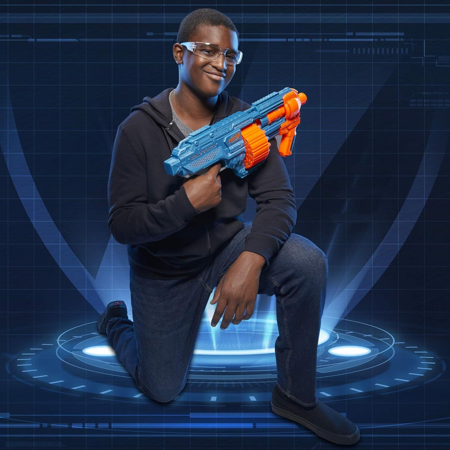 Nerf Elite 2.0 Shockwave RD 15 Blaster for kids 8Y+, Multicolour