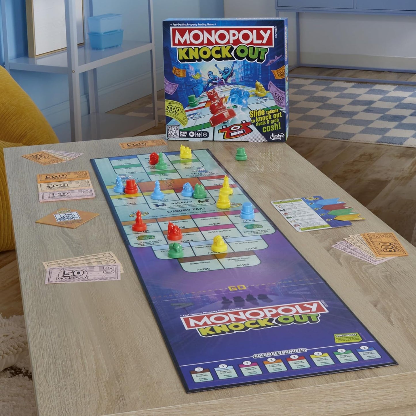 Hasbro Gaming Monopoly Knockout Quick-Playing Board Games, 8Y+, 2-8 Players
