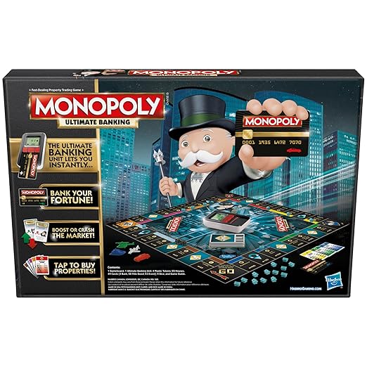 Monopoly Game Ultimate Banking Edition, Unisex, 7Y+ (Multicolor)