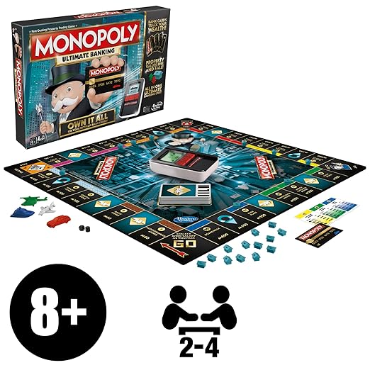Monopoly Game Ultimate Banking Edition, Unisex, 7Y+ (Multicolor)