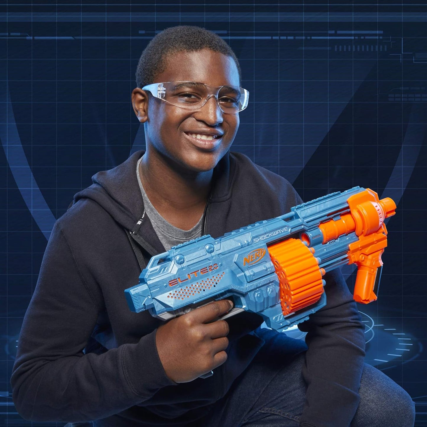 Nerf Elite 2.0 Shockwave RD 15 Blaster for kids 8Y+, Multicolour