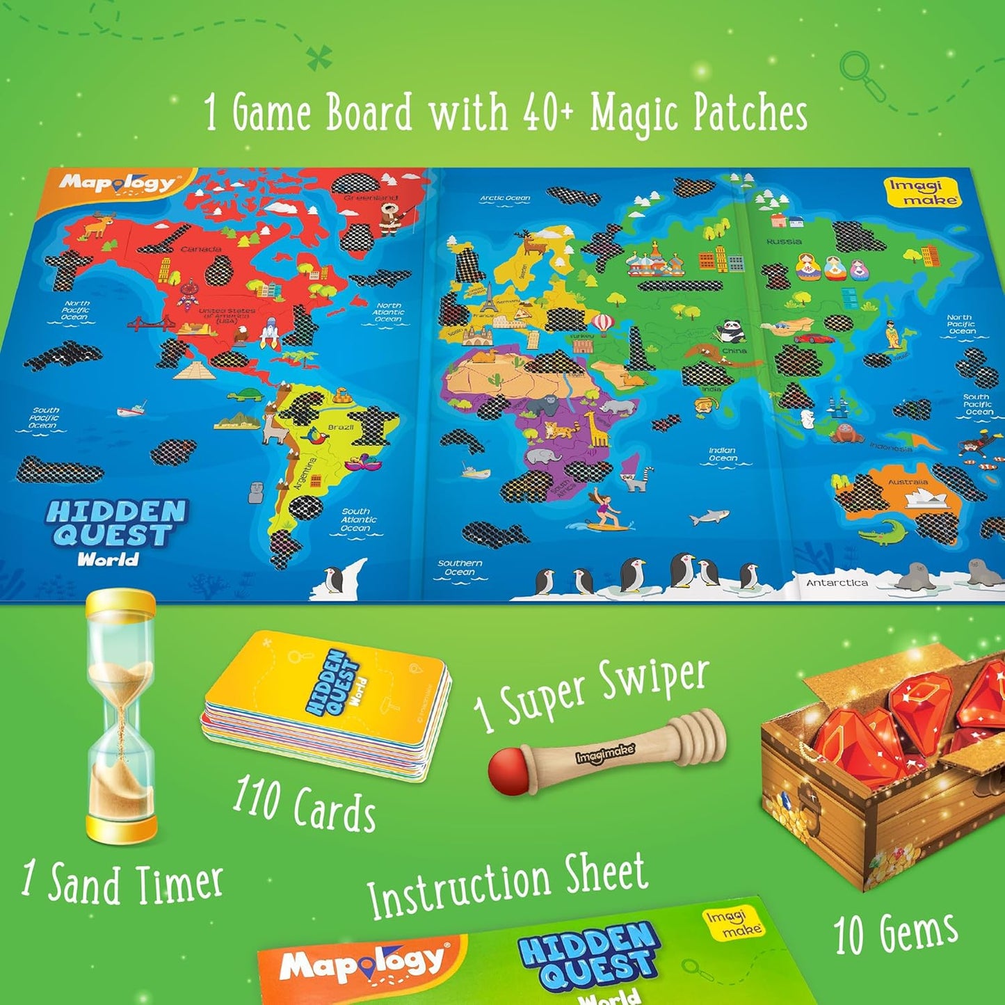 Imagimake Kids Mapology Hidden Quest Board Game
