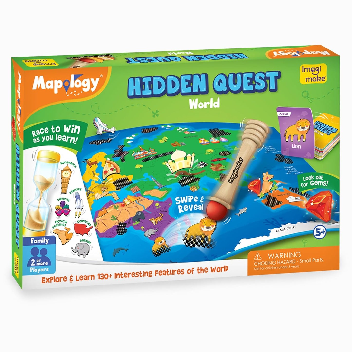 Imagimake Kids Mapology Hidden Quest Board Game