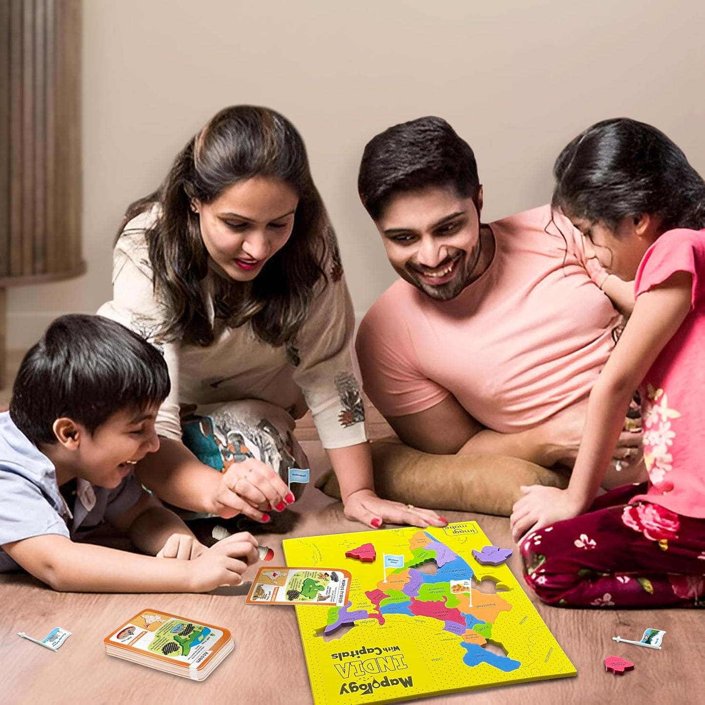 Imagimake Mapology India Map with Flash Card| Swipe & Reveal Card Game | Educational Toys 7+ Years | Kids Learning Toys | Puzzle Game for Kids 7 to 10 Years | Birthday Gift for Girls & Boys