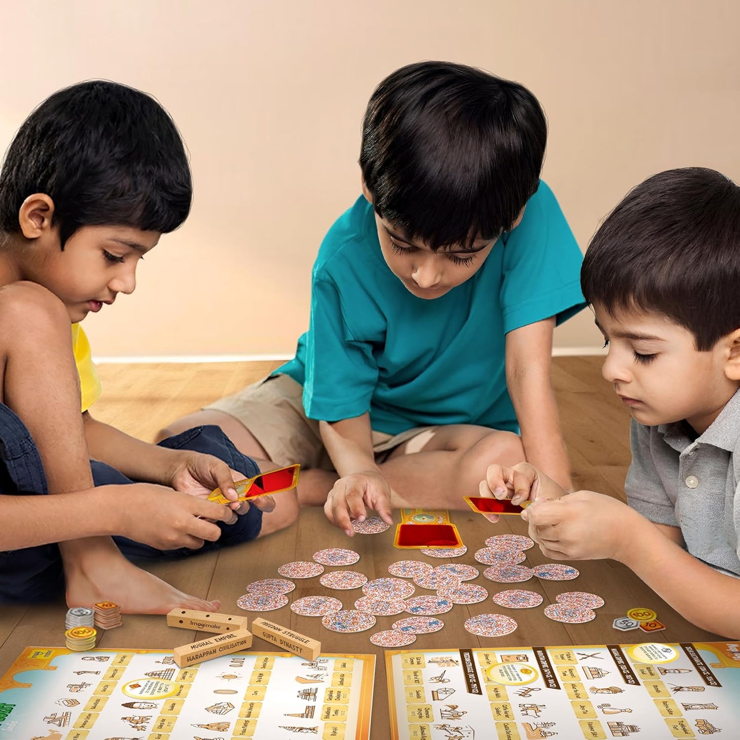 Imagimake Kid,Teen,Adult Mapology History Quest,India,Historical Board Game,Explore 8 ERAS of Indian History with Discovery Lenses,Artefact Tokens,Ancient Dice,Educational Toy,Birthday Gift