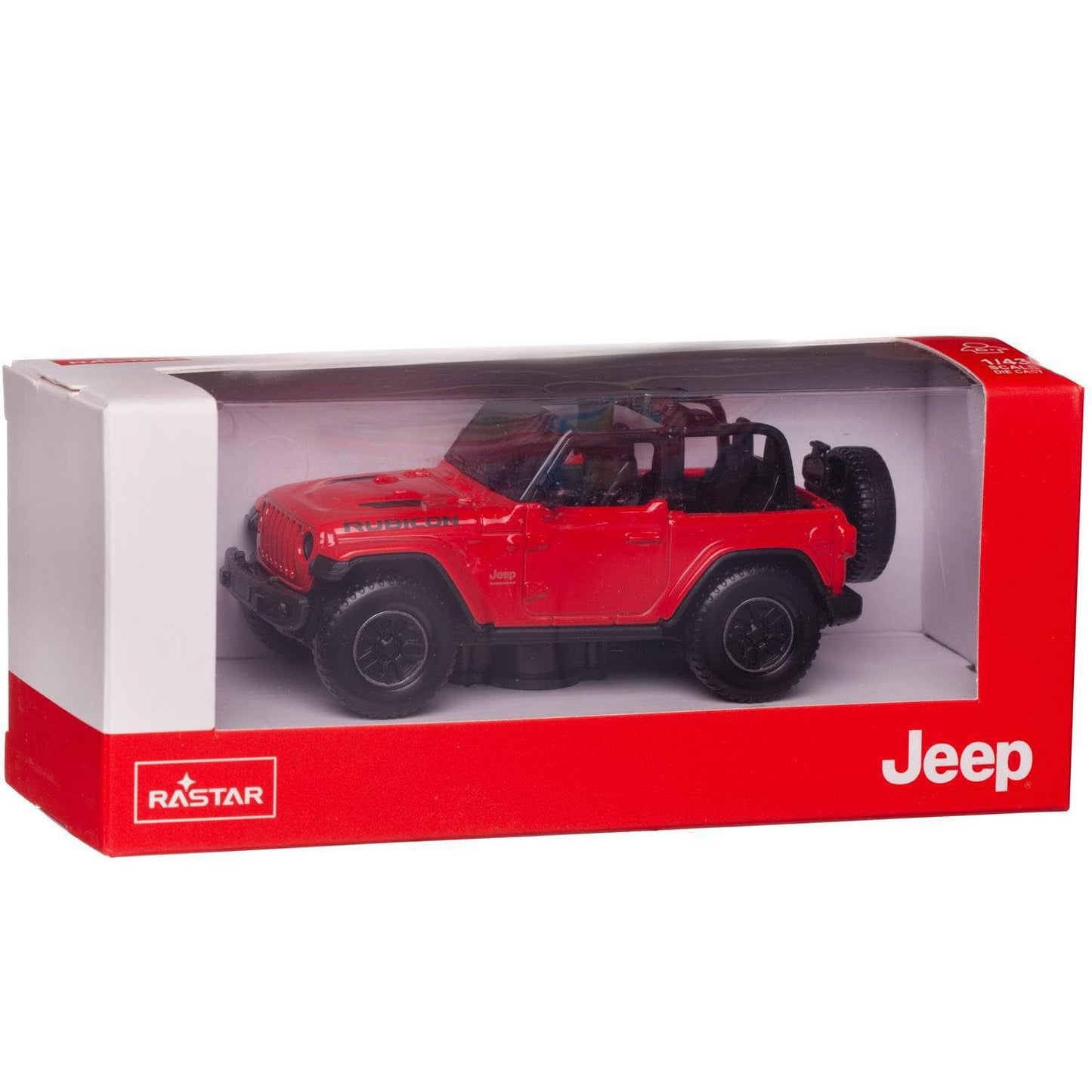 SMALL CLAP Ras Tar 1/43 Jeep Wrangler Rubicon Red Die-Cast Vehicle Car for 3 Years & Above (Red)