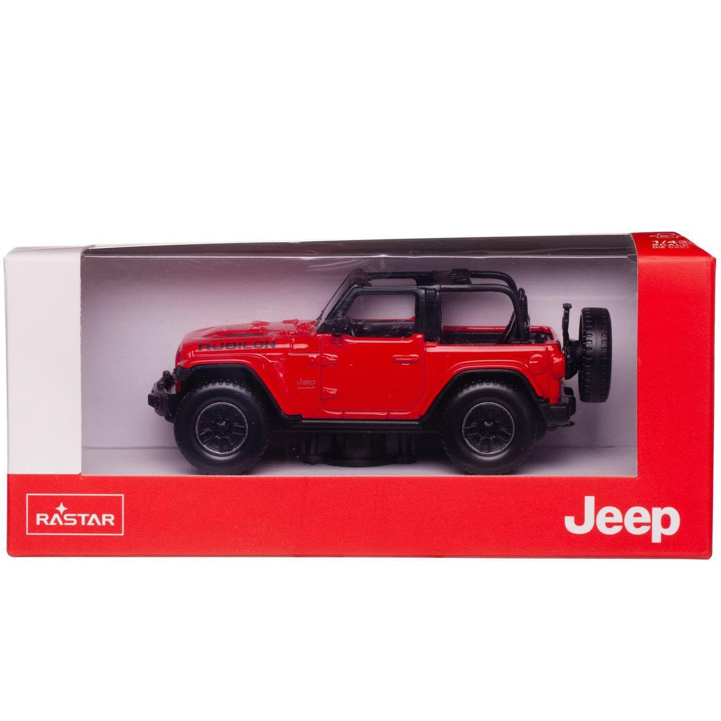 SMALL CLAP Ras Tar 1/43 Jeep Wrangler Rubicon Red Die-Cast Vehicle Car for 3 Years & Above (Red)
