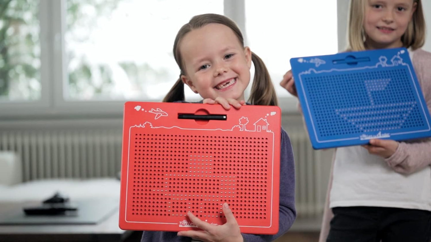 TollesfürKinder Magnetic Game for Children - Magic Board with Balls and Pen - Great Activity Children from 3 - The Magic Magnet Game for Stress-free Car Ride