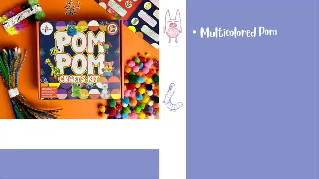Kalakaram Pom Pom Crafts Kit for Kids 5 Year Old, DIY Fun Activity and Hobby, Art Craft Kit, Multi Color, Pack of 270 Pieces