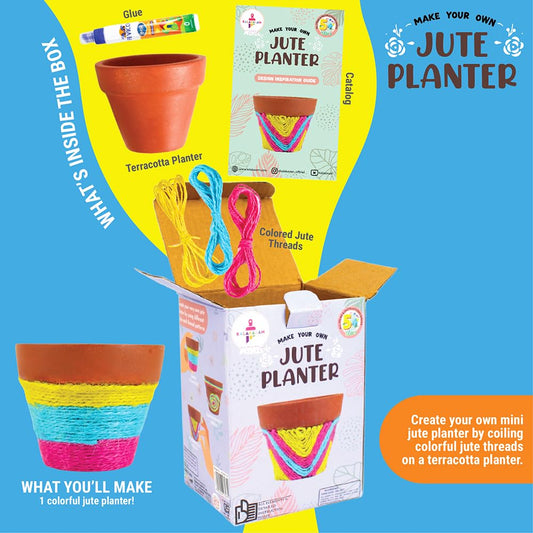 Kalakaram Mini DIY Planter Making Craft Kit | DIY on The go | Perfect for Gifting | Birthday Gifting | Return Gift for Parties | Kids Aged 4,5,6,7