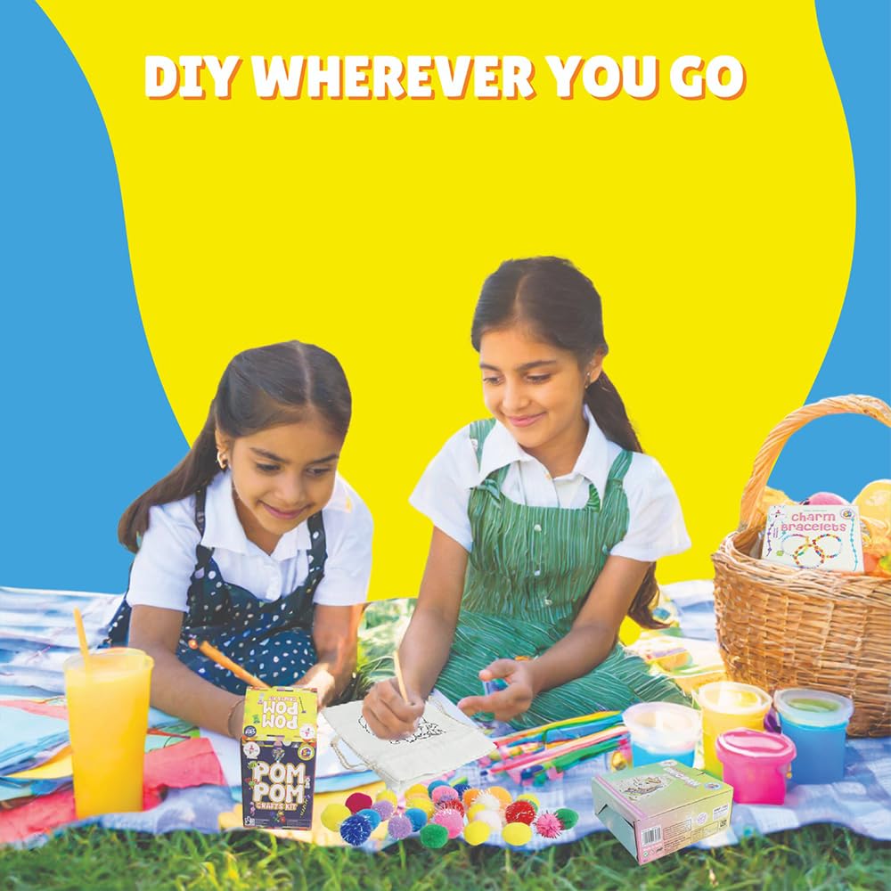 Kalakaram Mini DIY Planter Making Craft Kit | DIY on The go | Perfect for Gifting | Birthday Gifting | Return Gift for Parties | Kids Aged 4,5,6,7
