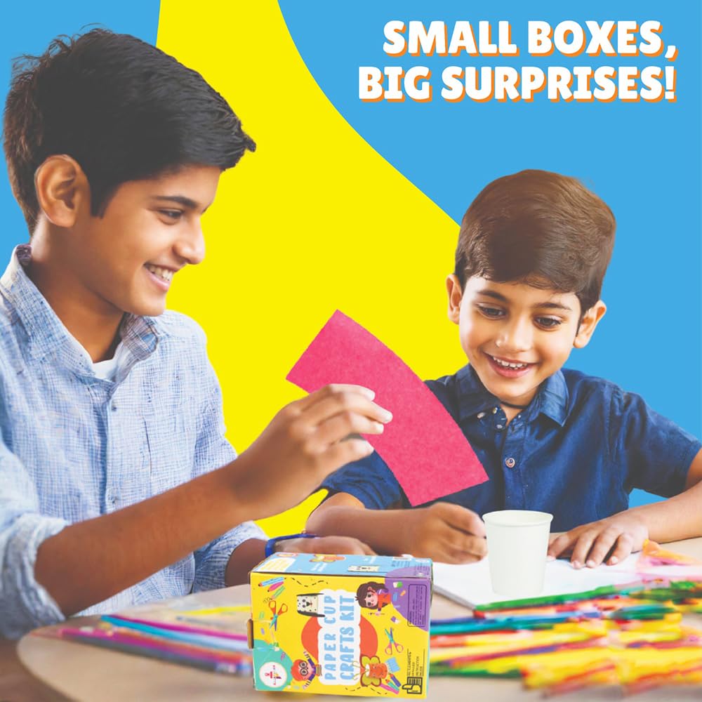 Kalakaram Mini DIY Planter Making Craft Kit | DIY on The go | Perfect for Gifting | Birthday Gifting | Return Gift for Parties | Kids Aged 4,5,6,7
