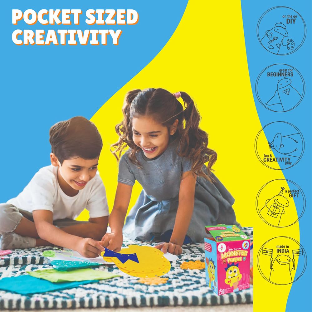 Kalakaram Mini DIY Planter Making Craft Kit | DIY on The go | Perfect for Gifting | Birthday Gifting | Return Gift for Parties | Kids Aged 4,5,6,7