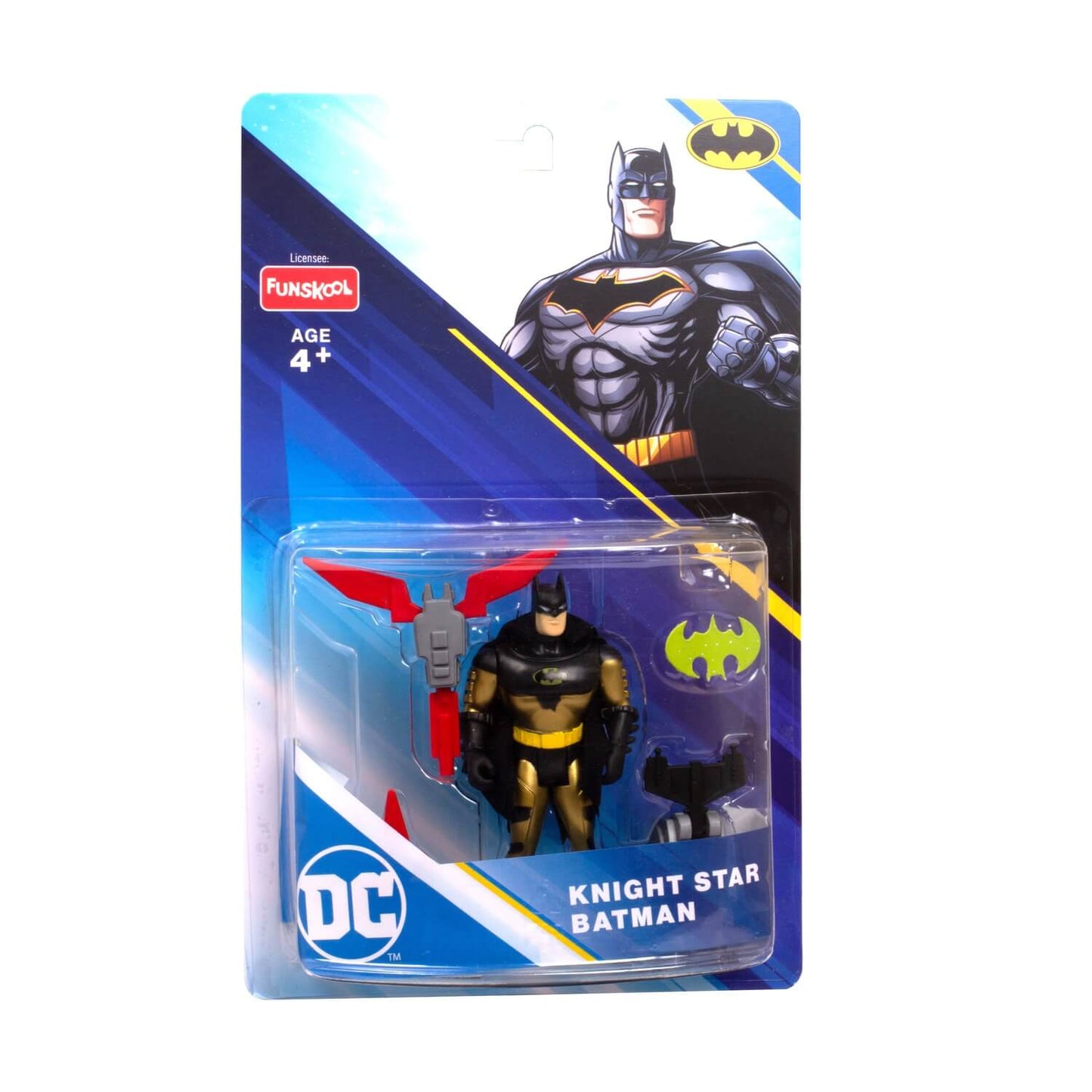 Funskool Knight Star Batman Action Figure Toy for Kid, 6 Inch, Classic DC Superhero With Articulation, Movie Inspired Collectible, Ideal Gift for Children, Toys for Kids, Ages 4+ Years