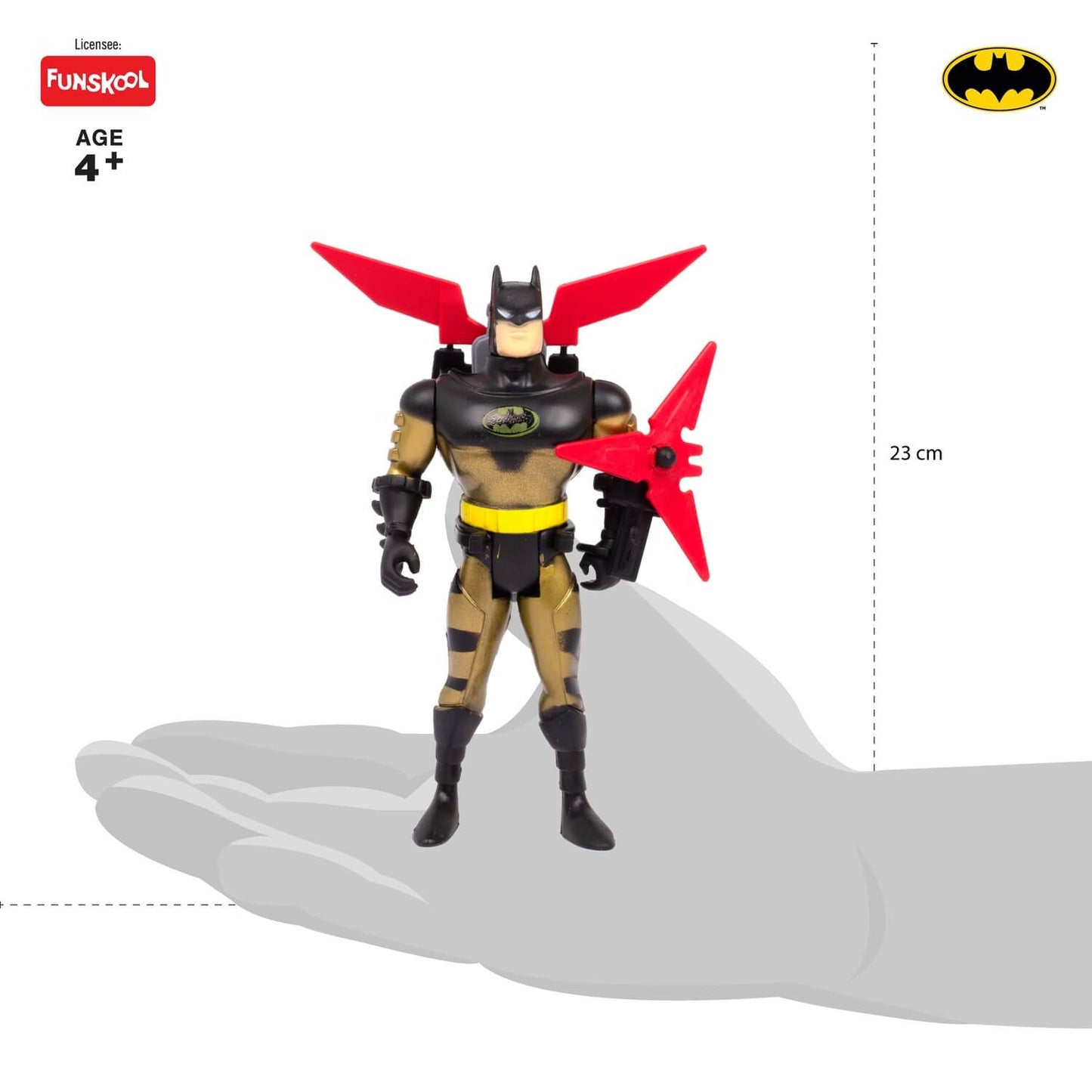 Funskool Knight Star Batman Action Figure Toy for Kid, 6 Inch, Classic DC Superhero With Articulation, Movie Inspired Collectible, Ideal Gift for Children, Toys for Kids, Ages 4+ Years