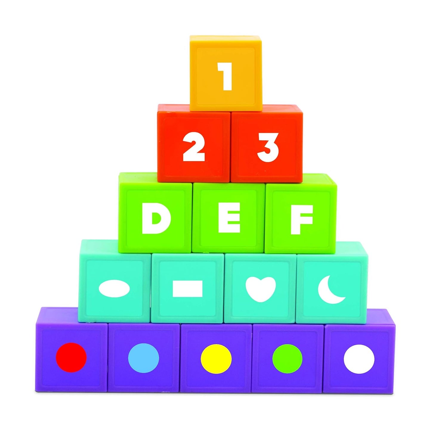 Funskool Giggles, Learning Blocks, Educational Blocks, Teaches Alphabet,Numbers,Shapes & Colours, 3 Years & Above, Preschool Toys, Multicolor