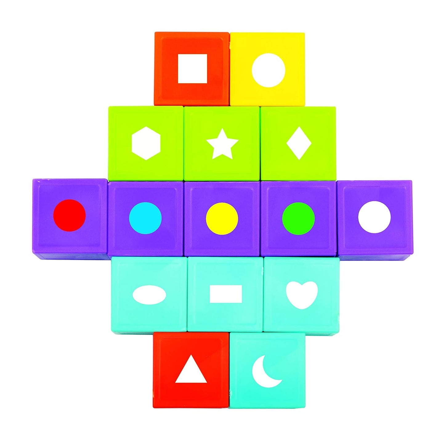 Funskool Giggles, Learning Blocks, Educational Blocks, Teaches Alphabet,Numbers,Shapes & Colours, 3 Years & Above, Preschool Toys, Multicolor
