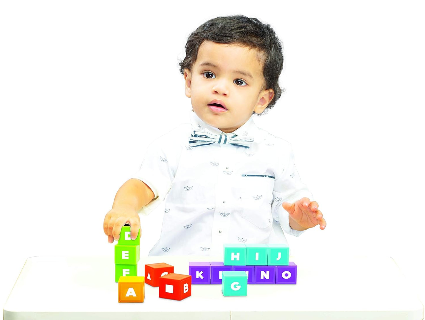 Funskool Giggles, Learning Blocks, Educational Blocks, Teaches Alphabet,Numbers,Shapes & Colours, 3 Years & Above, Preschool Toys, Multicolor
