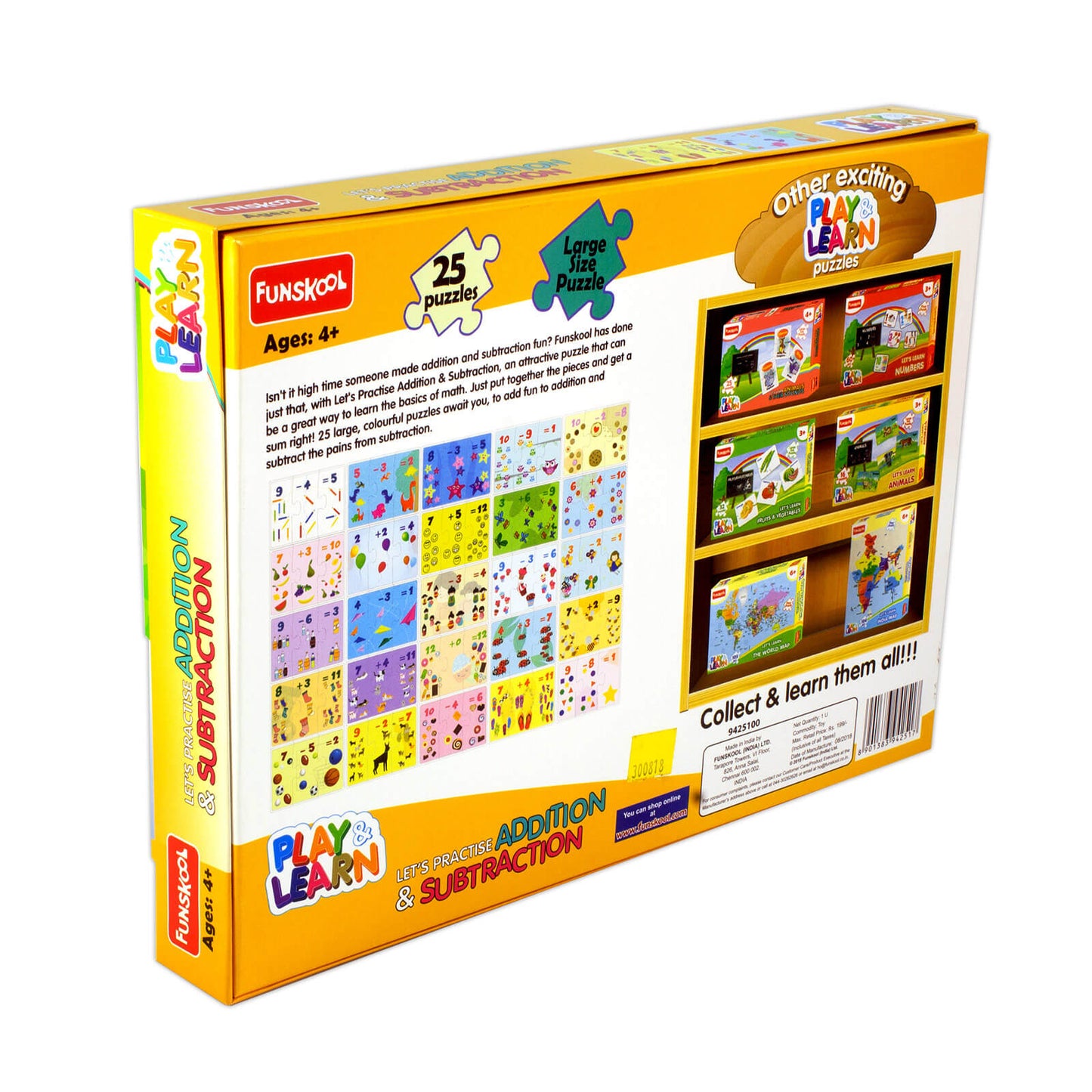 FUNSKOOL LETS PRACTISE ADITION AND SUBTRACTION PUZZLE - 9425100