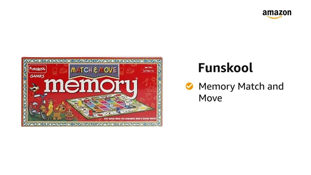 Funskool Match & Move Memory, Strategy Game, Card Game, Board Game for Kids, Adults, Families, Educational, Fun, 1 to 4 Players, Family Fun, Gift Set for Kid, Age 5+ Years