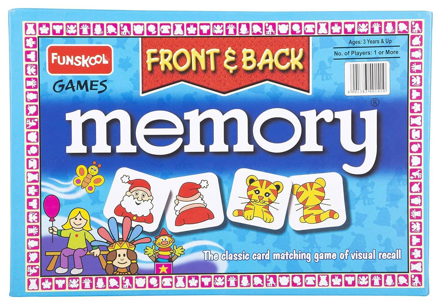 Funskool Games - Memory Front And Back, Educational matching picture game for children, kids & family, 1 - 4 players, 5 & above