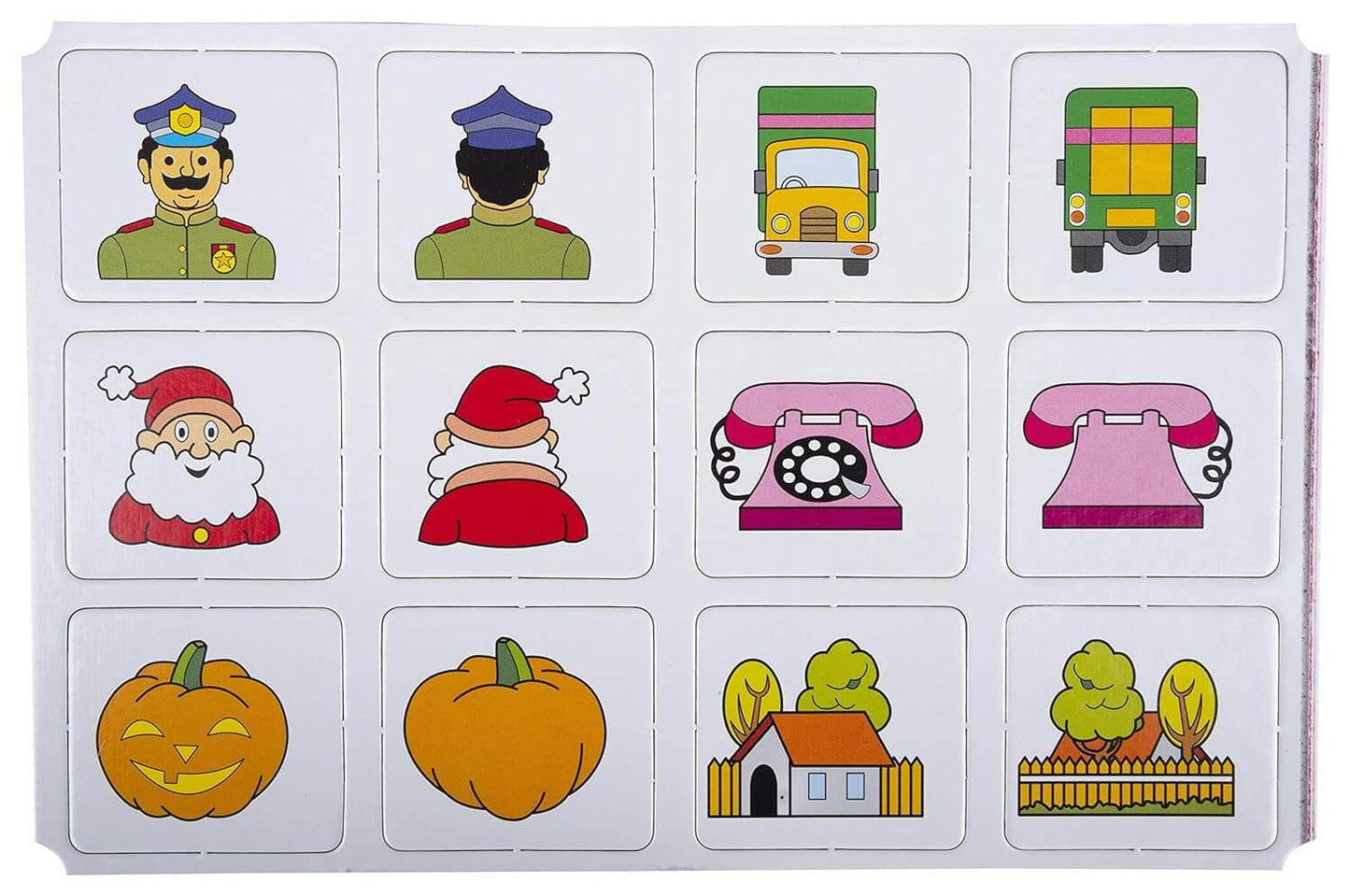 Funskool Games - Memory Front And Back, Educational matching picture game for children, kids & family, 1 - 4 players, 5 & above