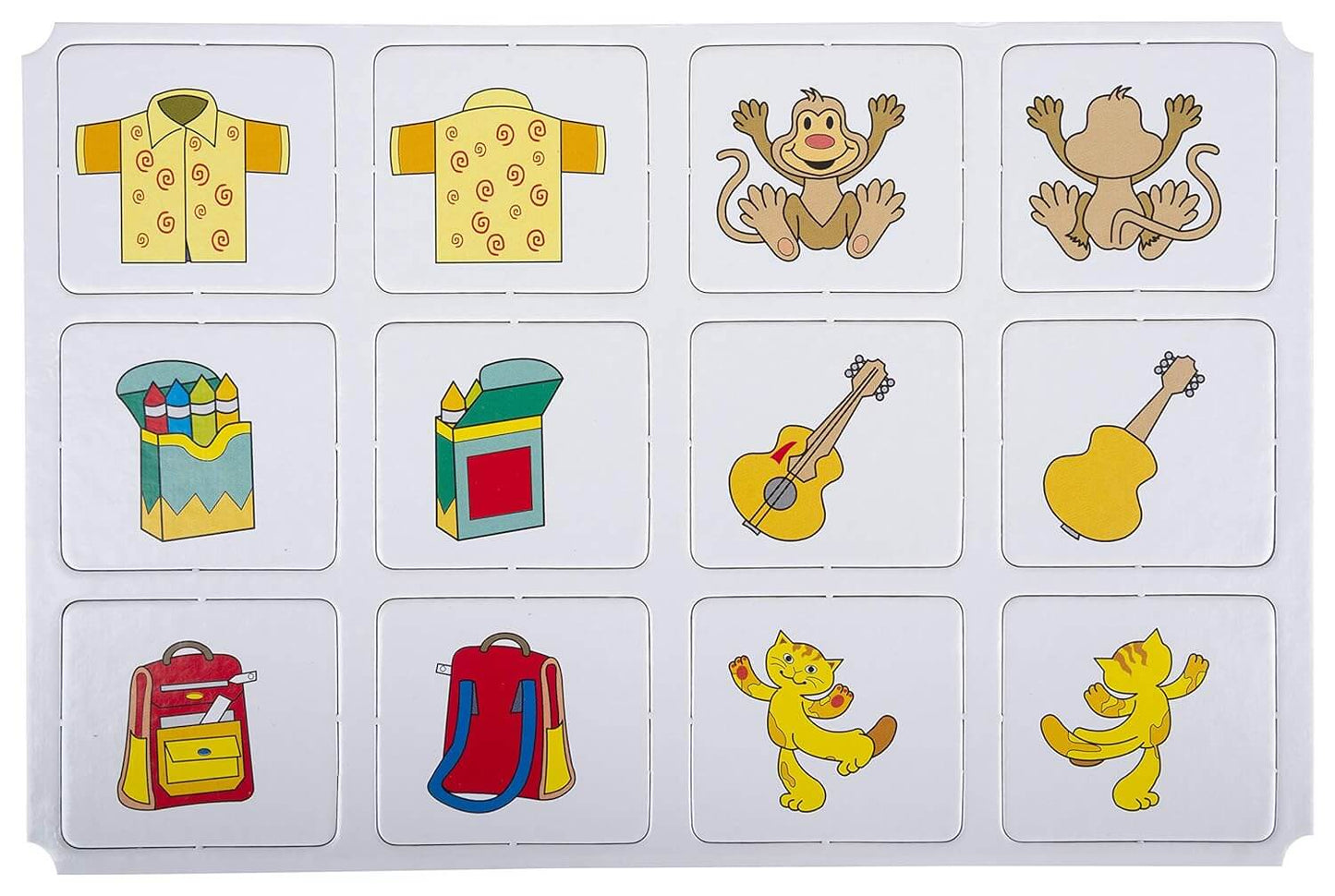 Funskool Games - Memory Front And Back, Educational matching picture game for children, kids & family, 1 - 4 players, 5 & above