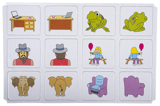 Funskool Games - Memory Front And Back, Educational matching picture game for children, kids & family, 1 - 4 players, 5 & above