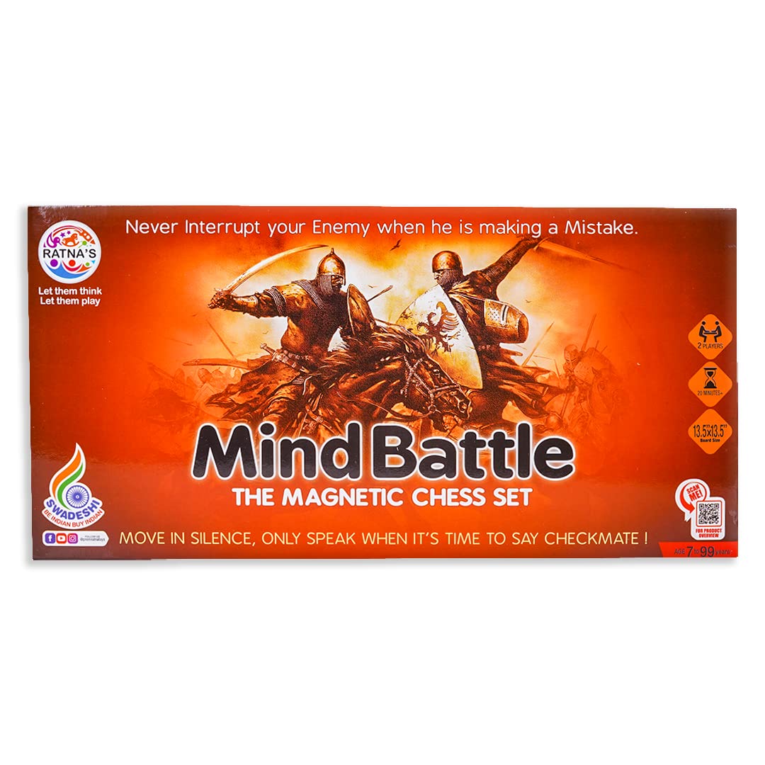 Ratna's Mind Battle Magnetic Chess Set Classic Board Game to Develop Strategy Building and Concentration