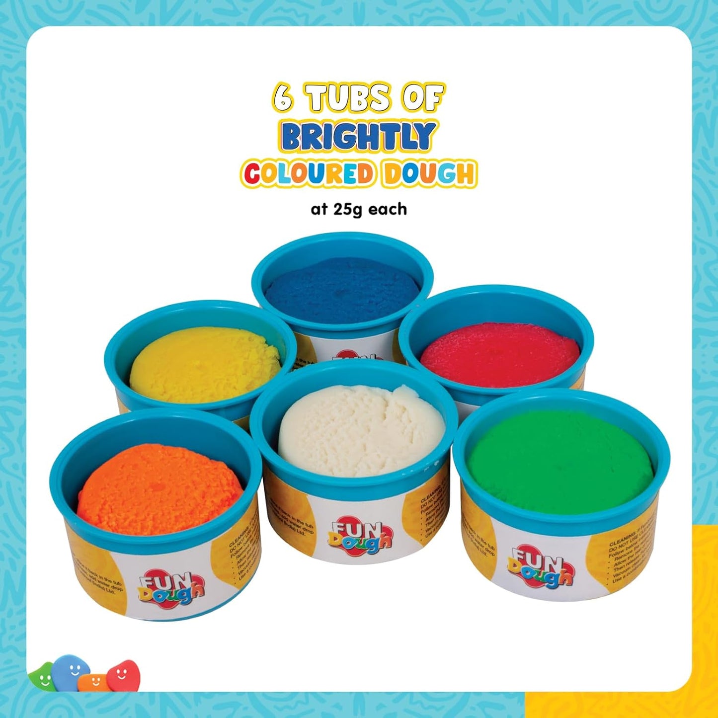 Funskool Fun Dough Mini Fun Pack – 6 Colour Modelling Dough Set