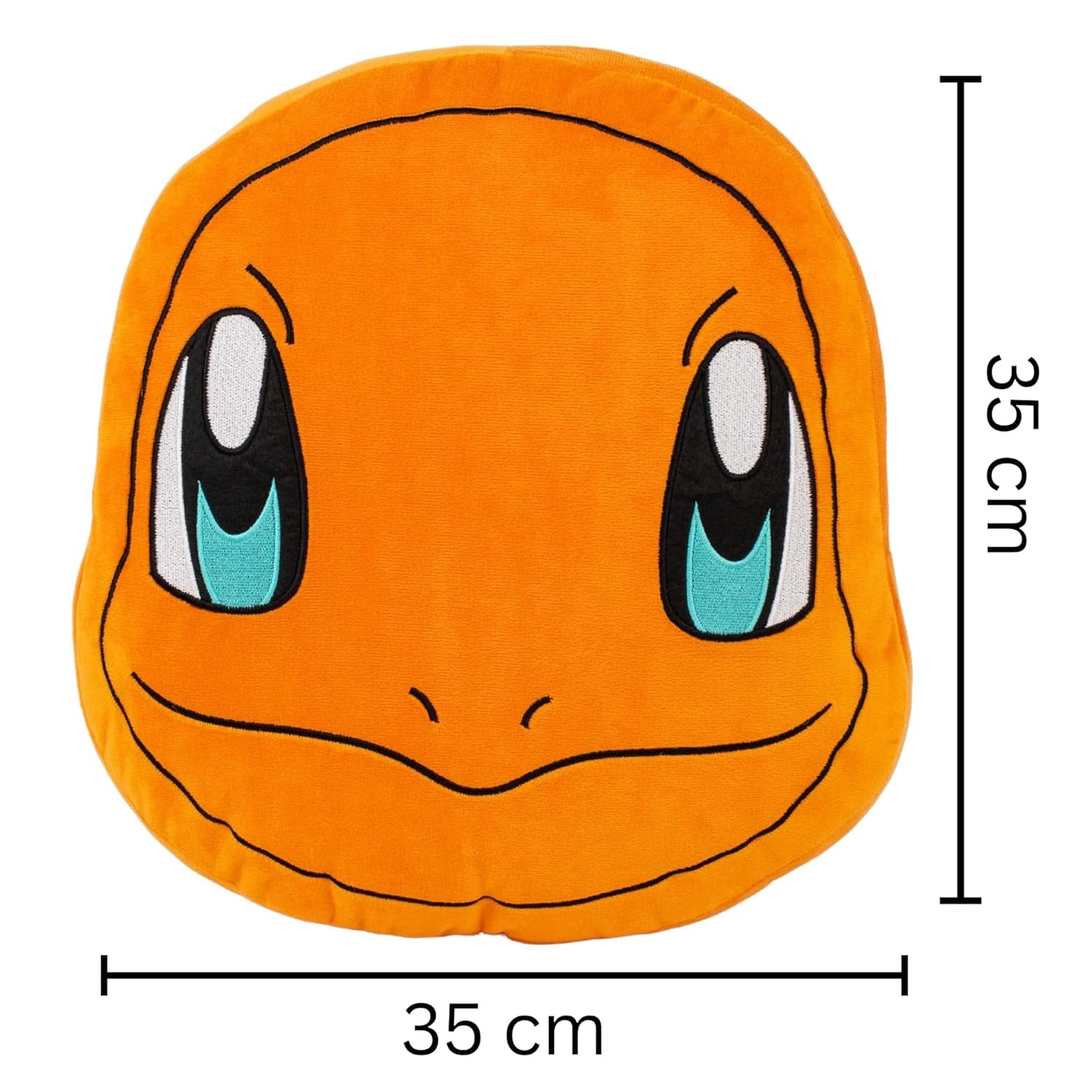 Mirada Orange Pokemon Charmander Face Soft Toy - Officially Licensed - Soft & Comfortable Plush Pillow - Ideal Gift for Kids, Boys & Girls - 35cm