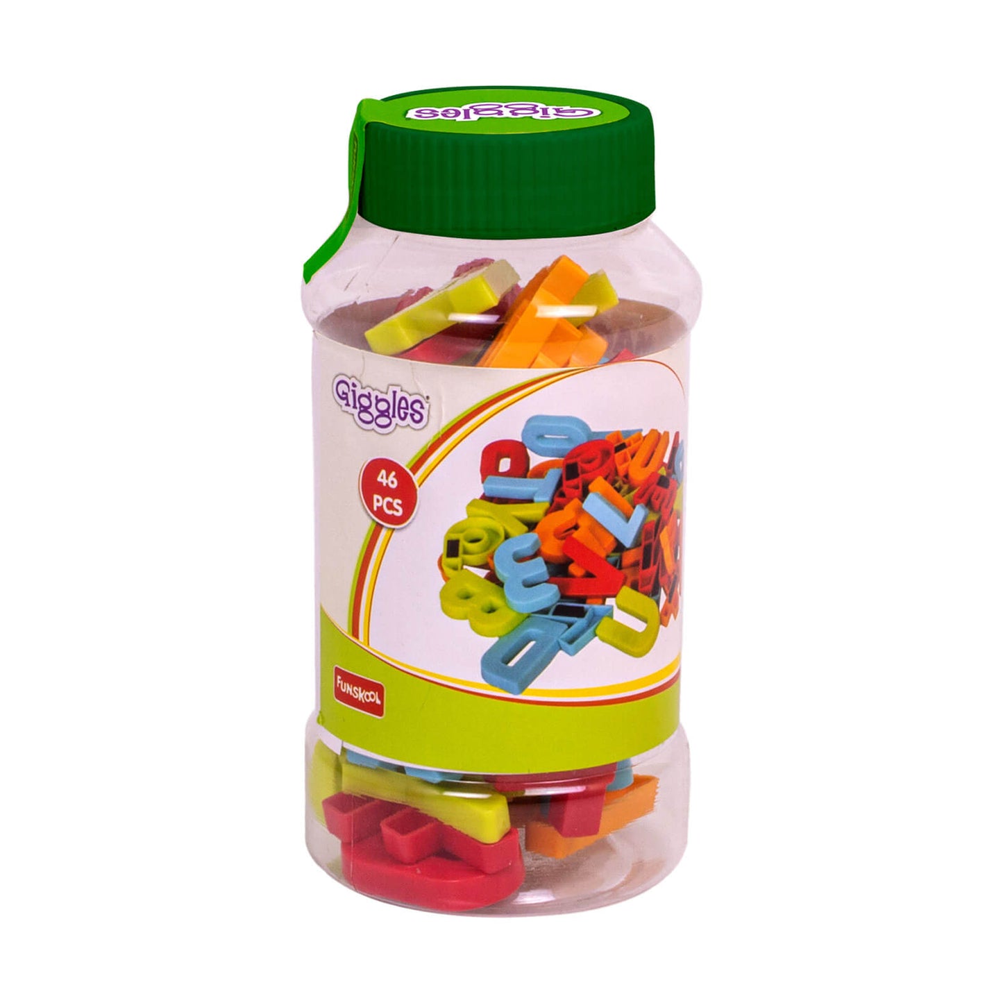 Funskool Giggles -Magnetic Letters & Numbers, 46 pcs Magnetic Letters and Numbers, Educational Toy, Preschool Toy, 3 Years and Above, Multicolor