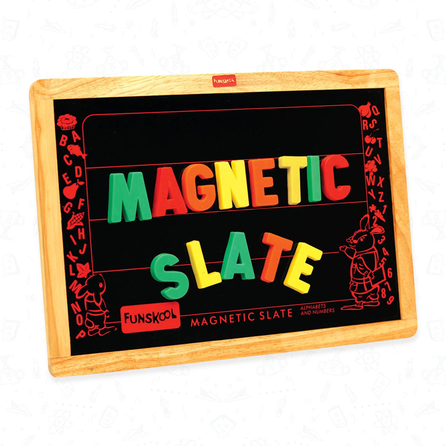 Funskool Giggles - Magnetic Slate , Alphabet and Numbers learning board, Early learning, 3 Years & above, Preschool toys