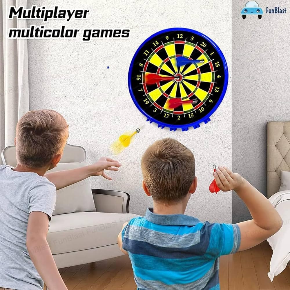 Magnetic Dart Board with 6 Darts, 33 cm Diameter