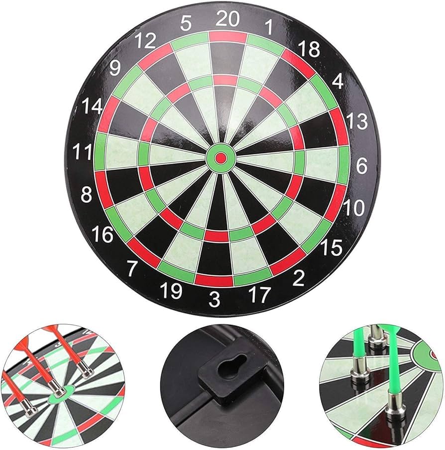 Magnetic Dart Board with 6 Darts, 33 cm Diameter