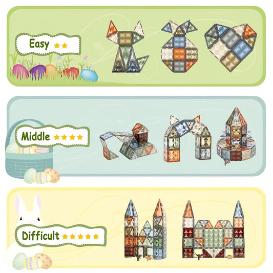 Magnetic Blocks for Kids Tiles, Magneticc Blocks for Kidss, Constructing & Learning Builder Educational Kids Magnetic Game (Magnetic Tiles 40)